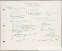 A page removed from a Wembley Stadium visitors book