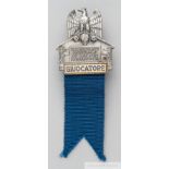 FIFA 1934 World Cup player's badge, inscribed in blue enamel GIUOCATORE, additionally inscribed