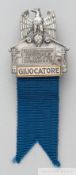 FIFA 1934 World Cup player's badge, inscribed in blue enamel GUIOCATORE