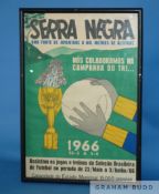 A 1966 World Cup Brazilian F.A. advertising poster offset lithograph in colours