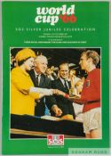 World Cup England 1966 programme for dinner held in honour of the team of '66 to raise funds for SOS