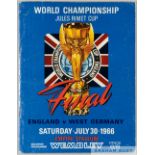 World Cup England 1966 final programme v Germany, played at Wembley, 30th July, autographed by all