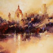 Jon Gubbay ‘Late Sun on St. Pauls’ acrylic painting
