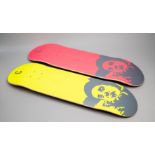 Two Clown Skateboards Pink and Yellow Flashlite
