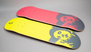 Two Clown Skateboards Pink and Yellow Flashlite