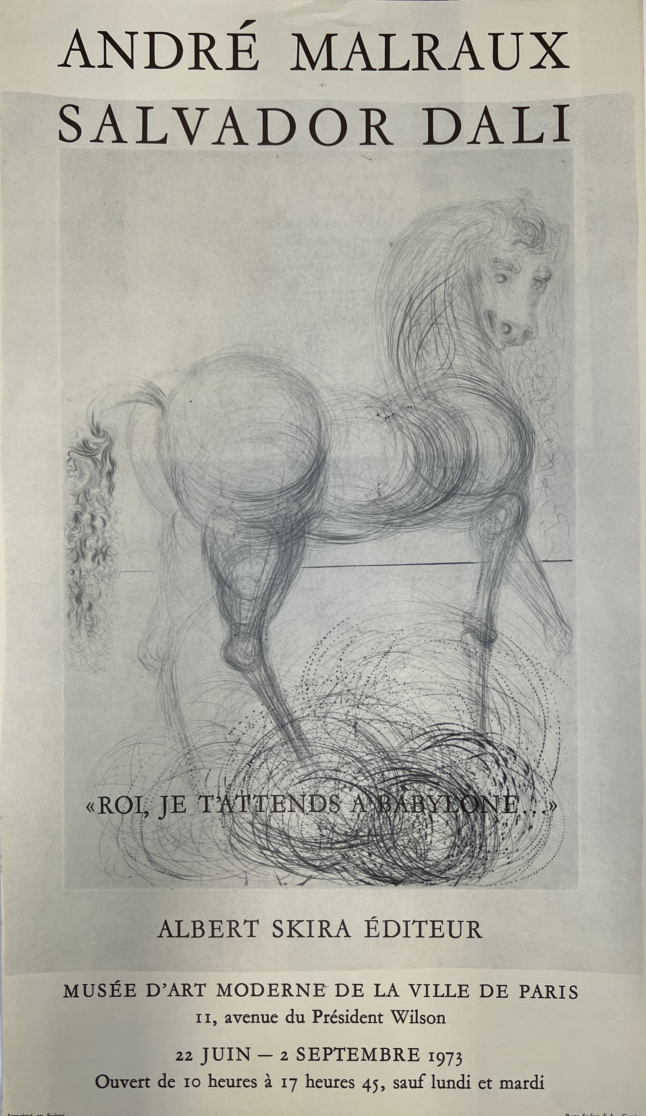 After Salvador Dali 'Roi, je t’attends a Babylone' poster, 1973