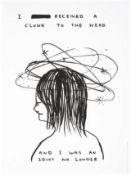 David Shrigley 'I Received A Clonk To The Head' poster, 2022