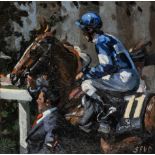 Sherree Valentine-Daines 'Jockey' acrylic on board