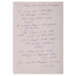 Tracey Emin 'Take This To The Stranger' lithograph, 2013