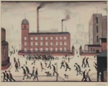 L.S. Lowry 'Mill Scene' limited edition print