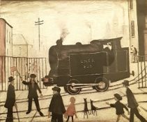 L.S. Lowry 'Level crossing with train' limited edition
