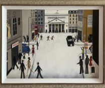 Robert Hardy 'Theatreland' oil on canvas