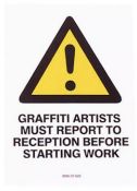 Banksy 'Graffiti Artists Must Report to Reception', circa 2005