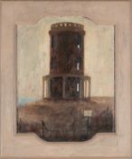 Nicolas Granger-Taylor 'Clayel Tower, Kimmmeridge' oil on wood, 1987