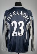 Fabrice Fernandes navy & grey Bolton Wanderers no.23 away jersey, season 2005-06