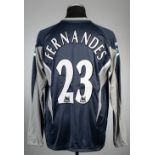 Fabrice Fernandes navy & grey Bolton Wanderers no.23 away jersey, season 2005-06