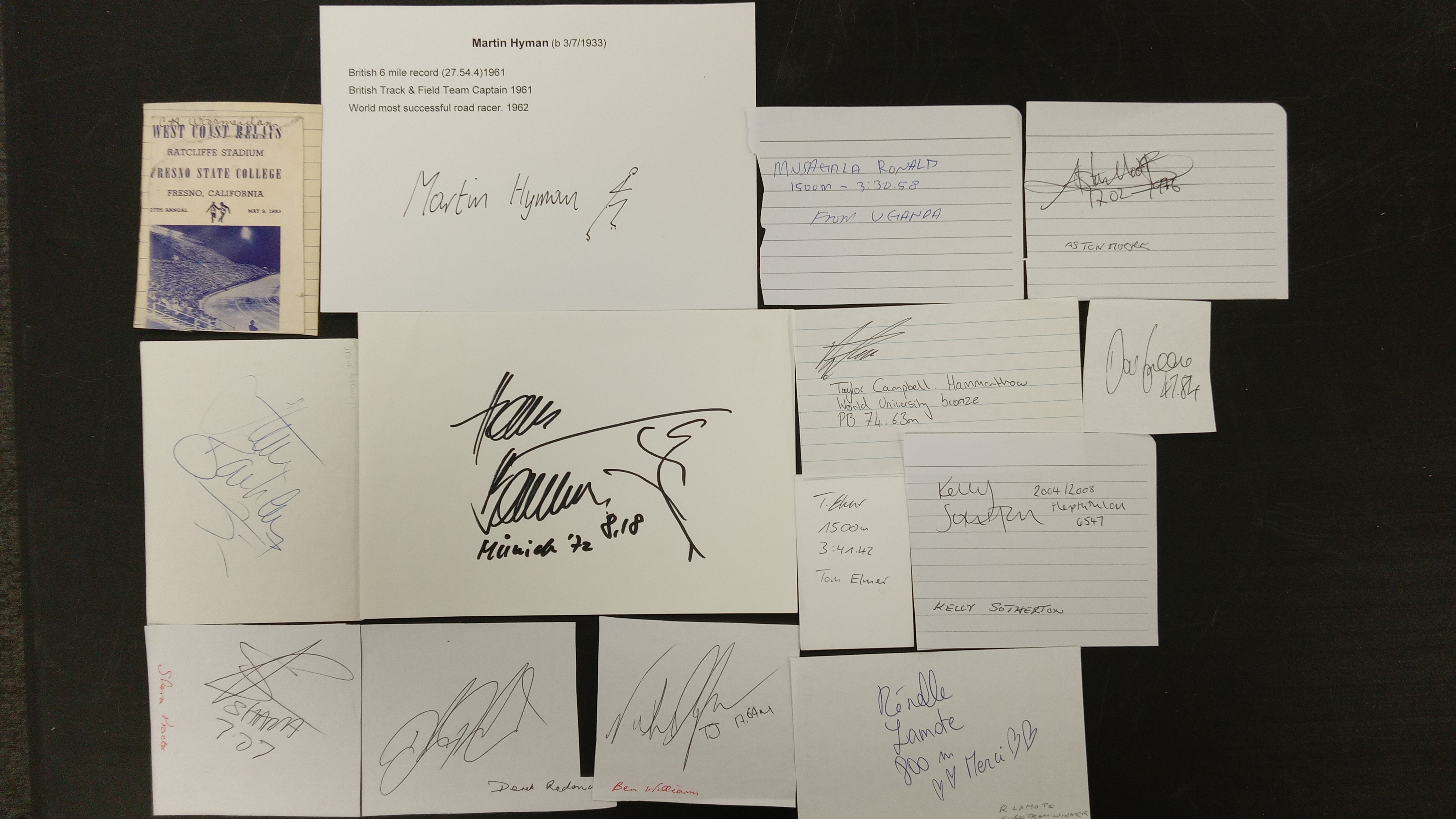 Collection of autographs of British and International athletes - Image 5 of 8
