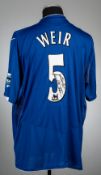 David Weir signed blue Everton no.5 home jersey, season 2004-05