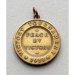 Professional Golfers Association medal for the Victory Tournament played at St Andrews in 1919