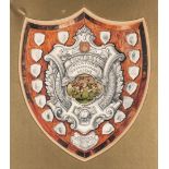 Watercolour design for a presentation football shield to commemorate William Pickford