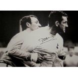 Tottenham Hotspur's Dave MacKay signed b&w photographic canvas v Manchester City, 1968