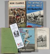 Five books relating to Sir Roger Bannister and other great milers