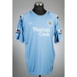 Steve McManaman blue Manchester City no.20 home jersey, season 2004-05