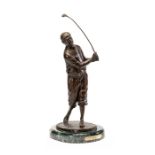 Karl Farris bronze of the golfer Walter Hagan, c.1993