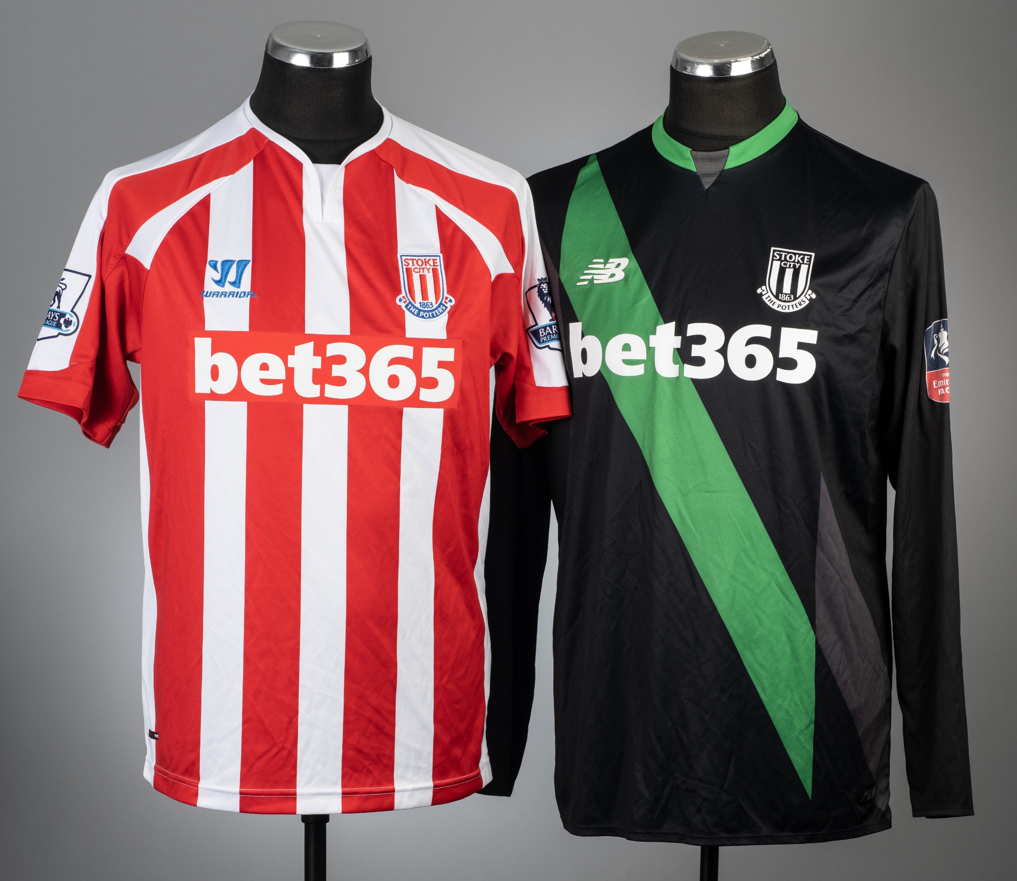 Stoke City players football jerseys and football boots - Image 2 of 8