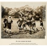 New Zealand All Blacks b&w photograph training at Newton Abbot during the 1924-25 tour