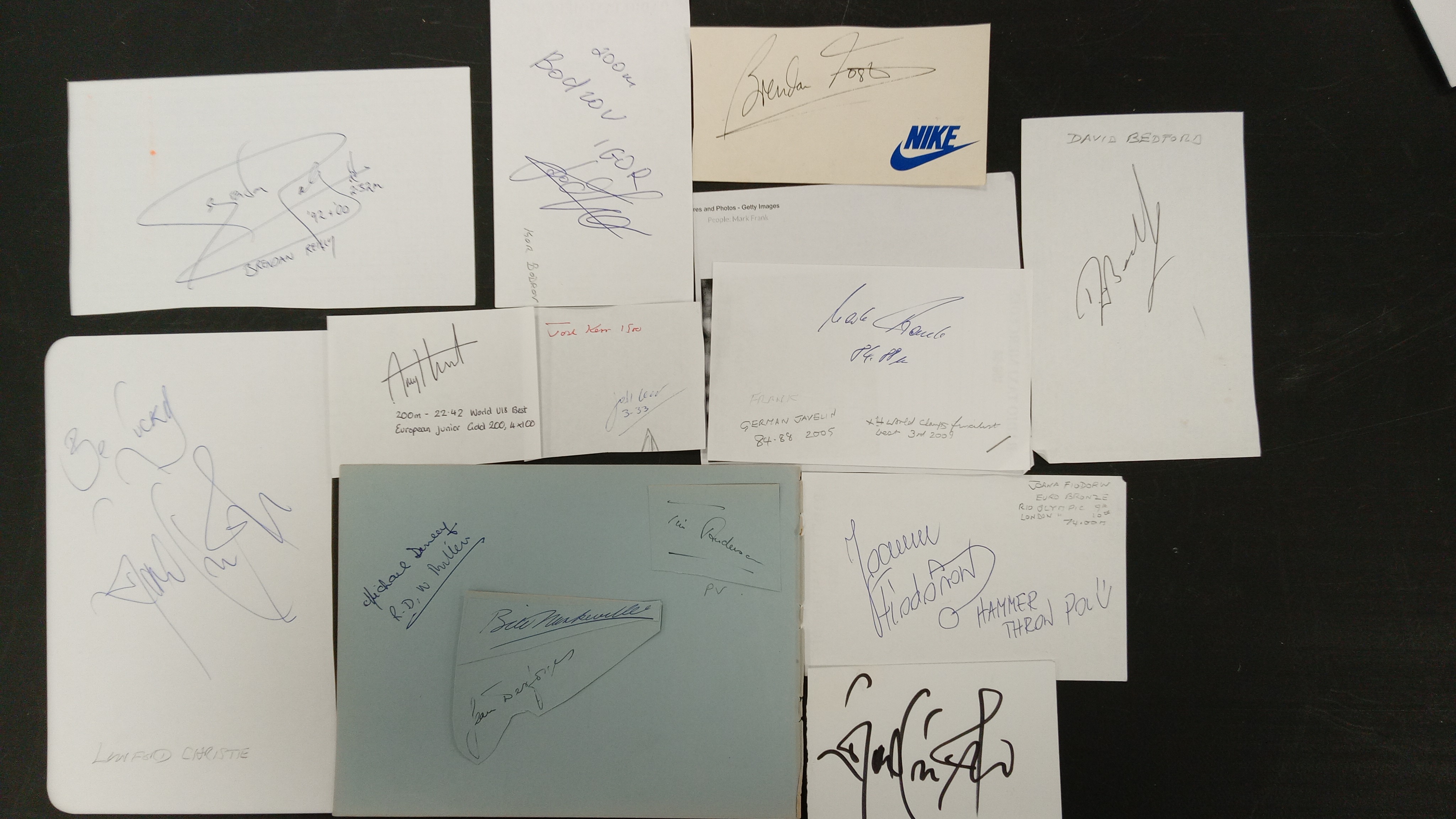 Collection of autographs of British and International athletes - Image 6 of 8