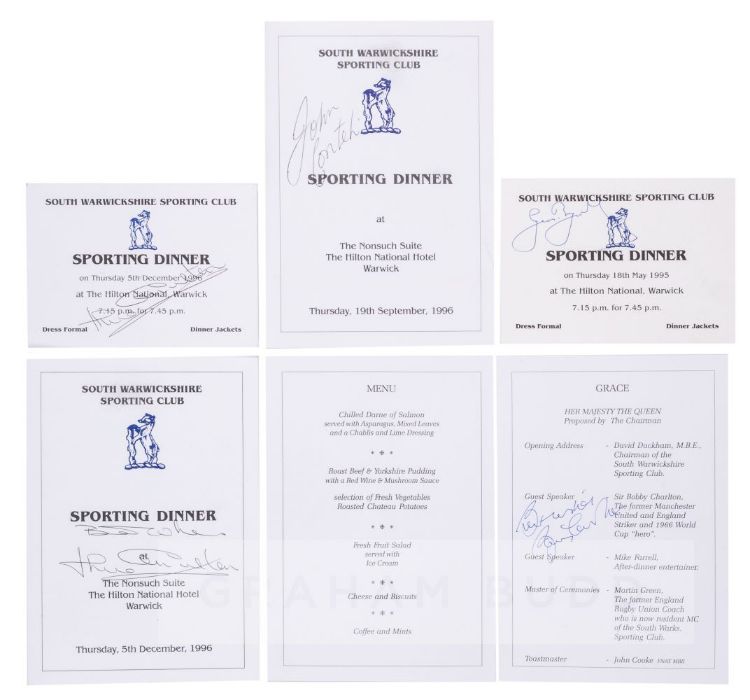 Collection of sporting autographs on sporting dinner menus, dating from the 1990s to 2000s - Image 2 of 2