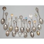 Fifteen various silver hallmarked golf prize spoons, dating from 1922