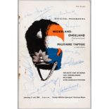 Netherlands v England signed programme at Terrein Achilles Sportpark, 17th May 1969