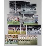 Seven large signed photographs of England footballers
