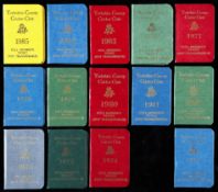 Fourteen Yorkshire County Cricket Club full member's season tickets, 1973 to 1986