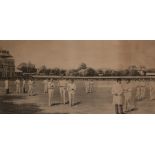 "Lords, on a Gentleman v Players Day" by Dickinsons, circa 1895, photogravure monochrome depicting