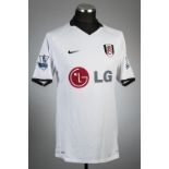 Diomansy Kamara white Fulham no.15 home jersey, season 2008-09