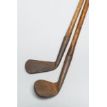 Two smooth-faced irons by William Park of Musselburgh late 19th century