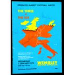 Autographed programme for the 1973 Common Market Football Match at Wembley Stadium 3rd January 1973