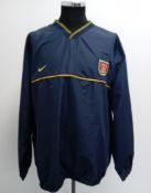 Navy Arsenal FC warm-up tracksuit top, circa late 1990s