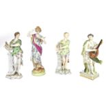 A group of four European Continental porcelain figures
