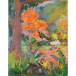 Goncharova, Natalia 1851-1962 Russian/French AR Colourful Landscape.