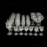 A large collection of late Victorian drinking glasses