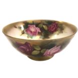 A large Royal Worcester hand painted bowl