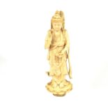 A Chinese carved ivory figure of Guanyin, 19th century