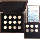Eighteen Royal Mint Collection sterling silver 'The History of Royal Navy' coins