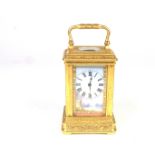 Alfred Drocourt brass carriage clock.