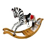 A Legends Zebra rocking horse, 21st century