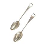 A pair of George IV silver tablespoons